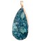 Earth's Jewel 50mm Turquoise Semi-Precious Agate Teardrop Pendant